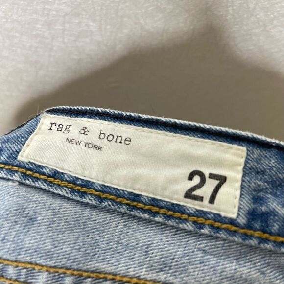 Rag & bone Distressed Boy Denim Shorts in Martini Raw Hem 27 - Picture 4 of 8